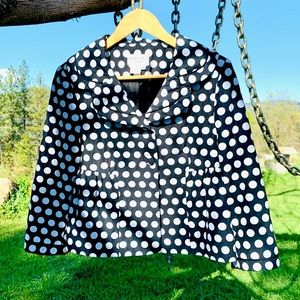 CHARLES GRAY London black and white polka dot blazer